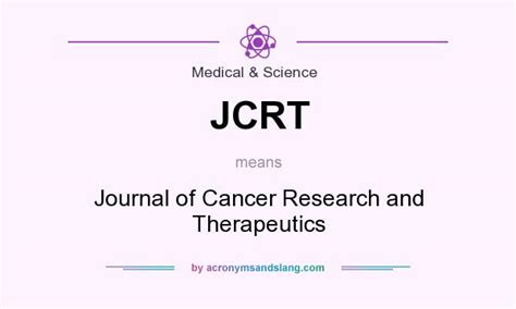 jcrtkb|Journal of Cancer Research and Therapeutics .